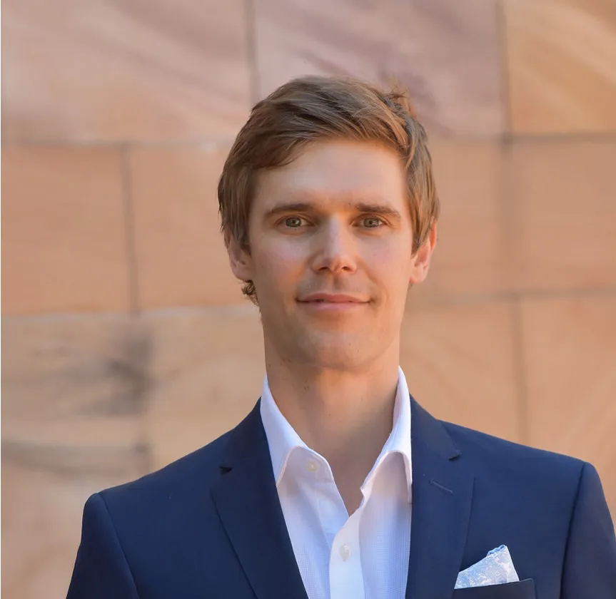 Portrait of a young professional man in a suit